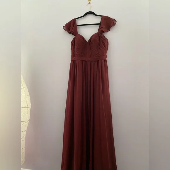 Azazie Razia Dress | Cabernet - Picture 6 of 7
